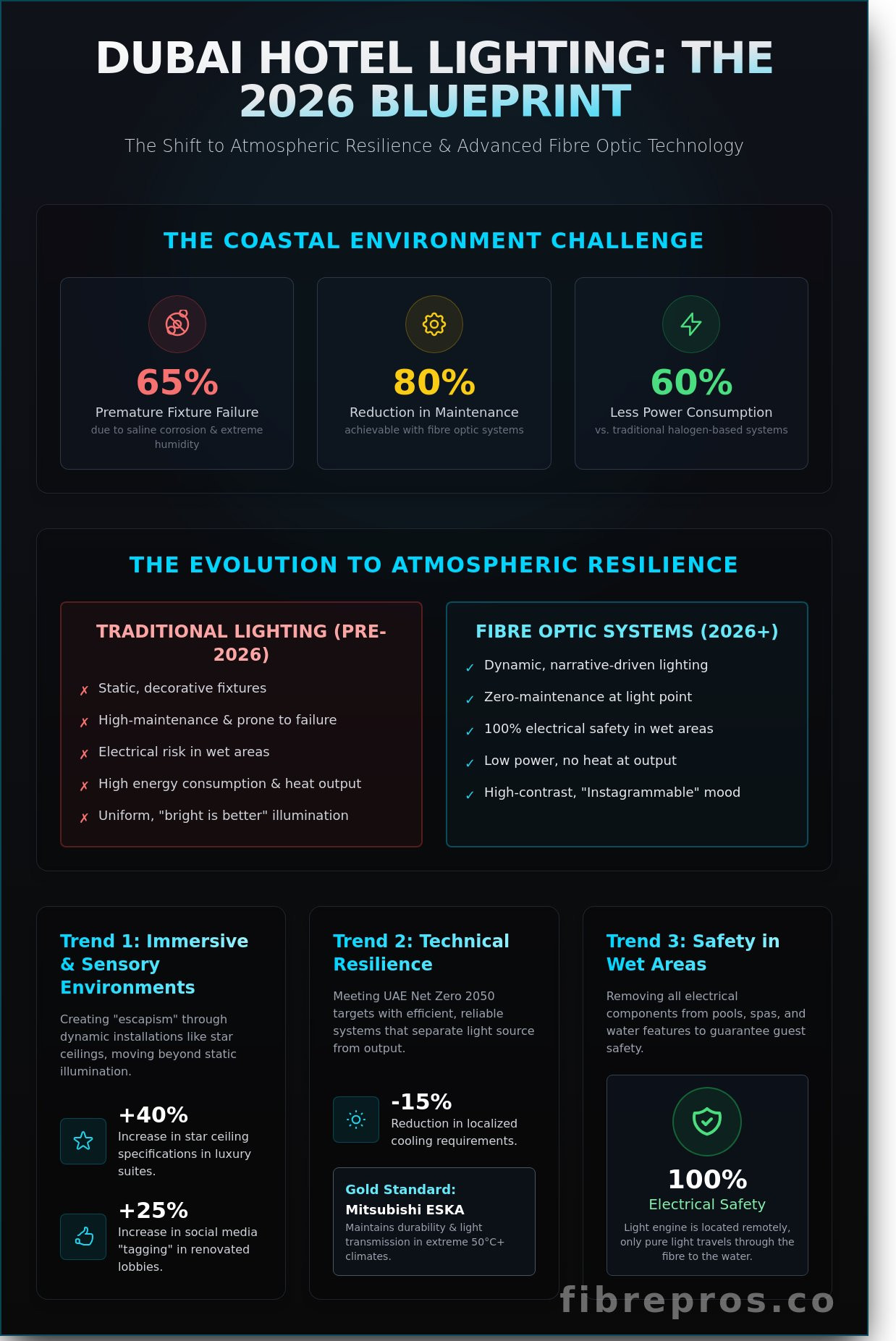 Dubai Hotel Lighting Trends 2026: The Shift to Immersive Luxury