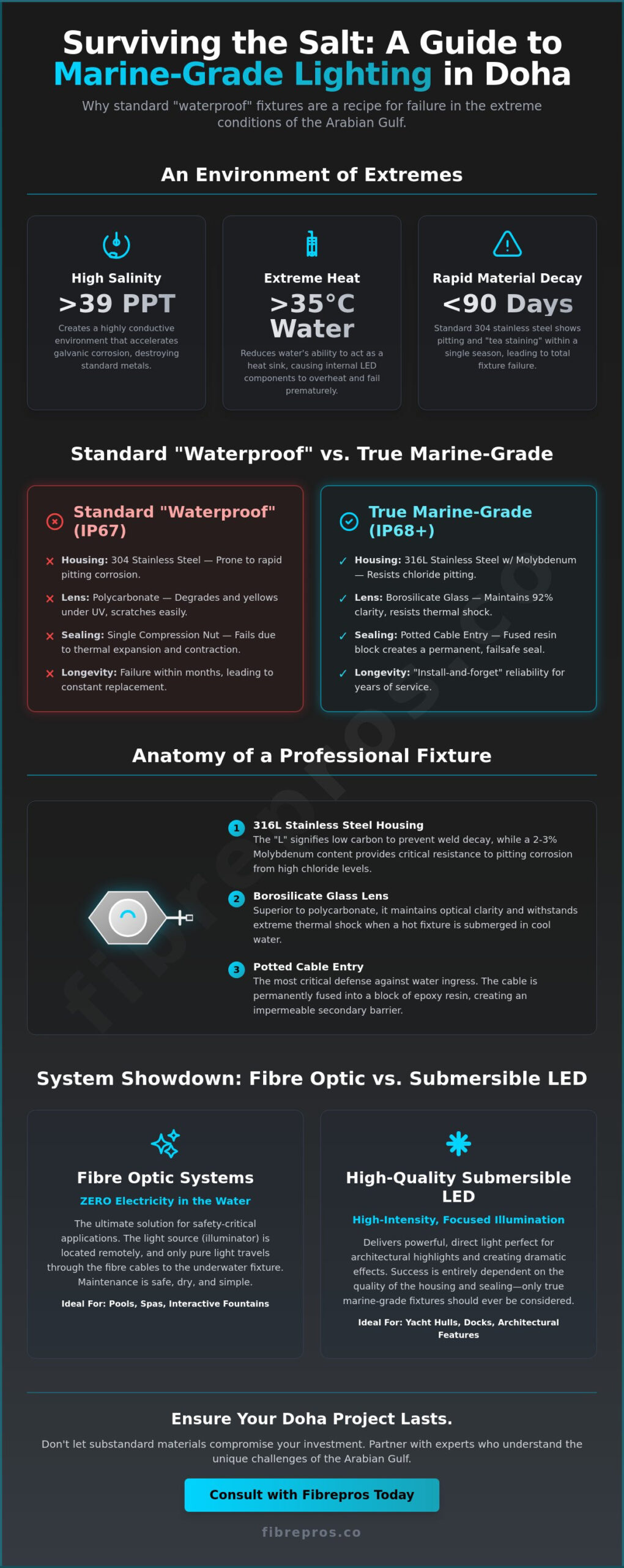 Marine Grade Underwater Lights Doha: The 2026 Professional Guide