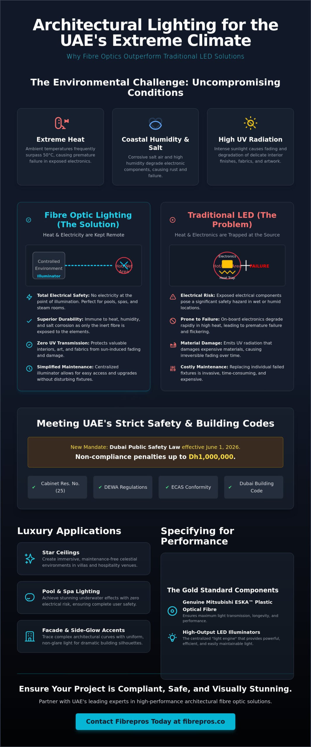 Architectural Fibre Optic Lighting Solutions UAE: The 2026 Design Guide