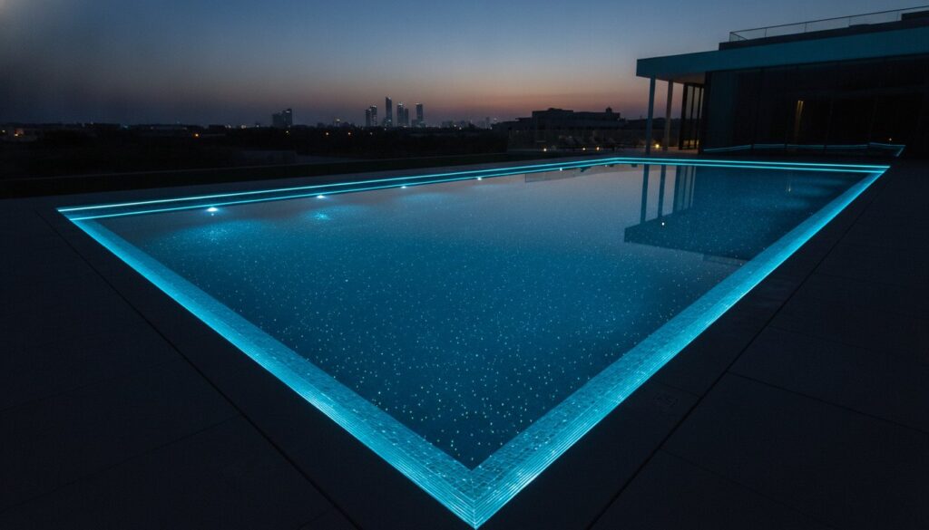 Upgrading Halogen Pool Lights to Fibre Optic in Abu Dhabi: The 2026 Safety and Luxury Guide