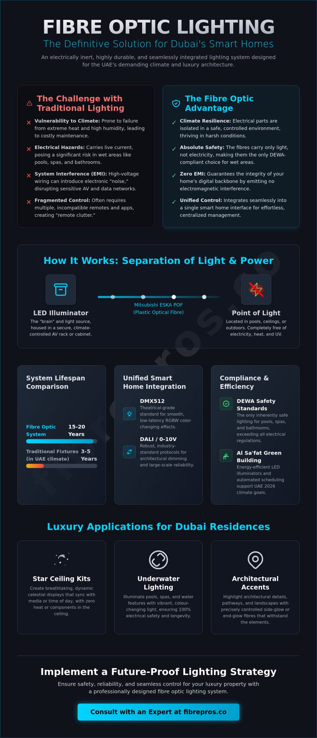 Fibre Optic Lighting for Home Automation Systems in Dubai: The 2026 Integration Guide
