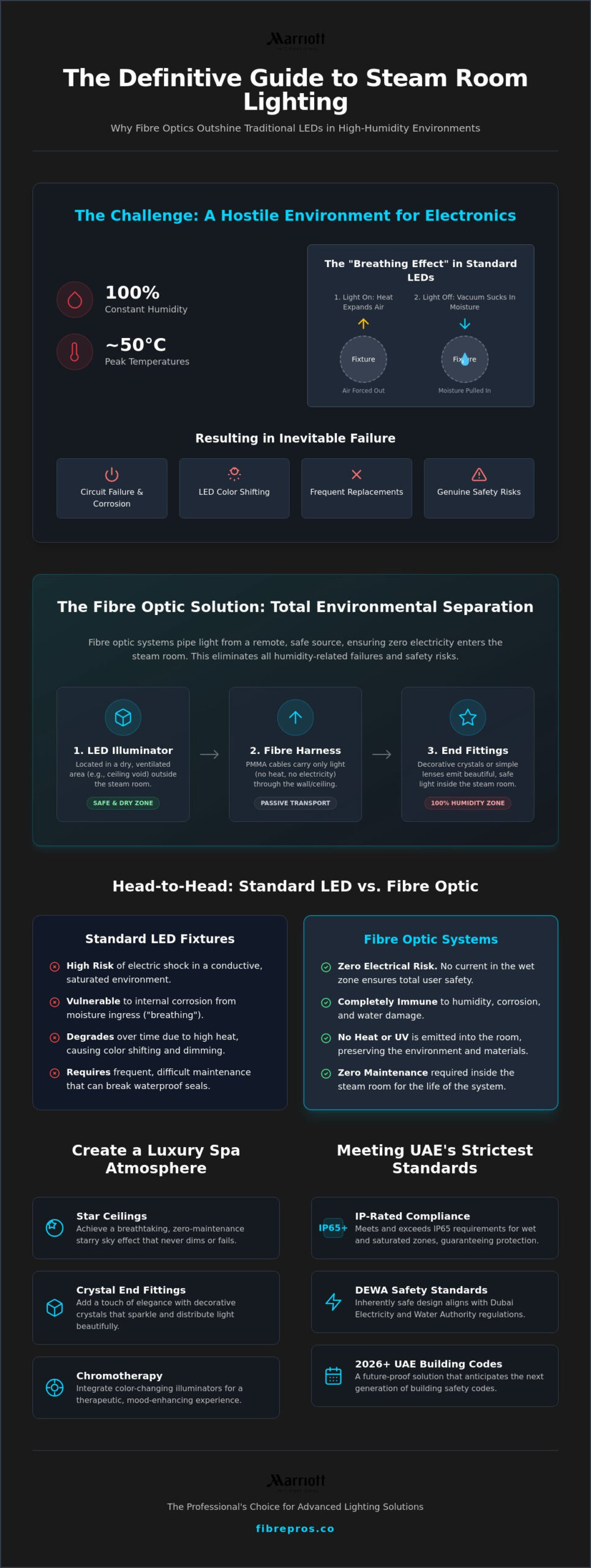 Steam Room Lighting Solutions: The 2026 Guide to Luxury & Technical Safety